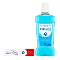 Zestaw SeptOral, Halito, płyn do płukania jamy ustnej z oktenidyną, 500 ml + med, żel stomatologiczny, 20 ml