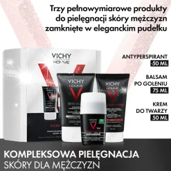 Zestaw Vichy Homme, Sensi Baume, balsam po goleniu, 70 ml + Structure Force, krem, 50 ml + Extreme Control, Antyperspirant w kulce 72h, 50 ml