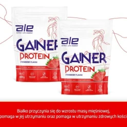 Zestaw 3 x ALE Gainer Protein Strawberry Flavor
