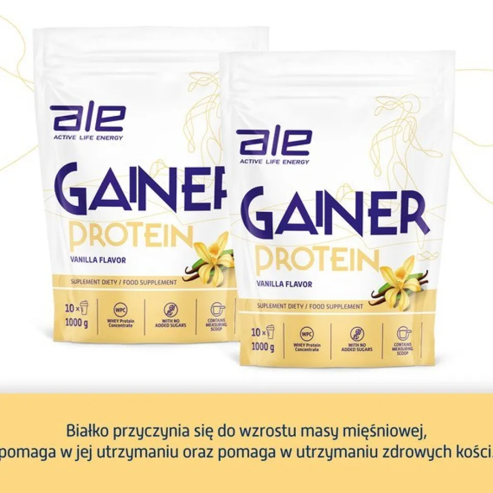 Zestaw 3 x ALE Gainer Protein Vanilla Flavor