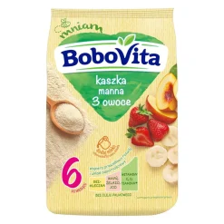Zestaw 2 x BoboVita, kaszka manna, 3 owoce, 6 m+, 180 g
