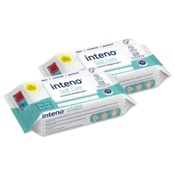 Zestaw 2x INTENO Soft Care, chusteczki pielęgnacyjne, 70 szt.