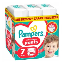 Zestaw 2 x Pampers Active Baby Pants, 7, (15+kg), 108 szt.