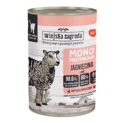 Zestaw 12 x Wiejska Zagroda Jagnięcina, mokra karma dla kota, 400 g