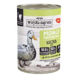 Zestaw 12 x Wiejska Zagroda Kaczka, mokra karma dla kotów, 400 g