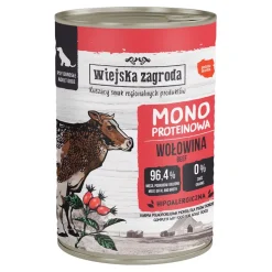 Zestaw 12 x Wiejska Zagroda Wołowina, mokra karma dla psa, 400 g