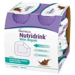 Zestaw Zestaw Nutridrink Skin Repair, smak truskawkowy, płyn, 4 x 200 ml + smak waniliowy, płyn, 4 x 200 ml + smak czekoladowy, płyn, 4 x 200 ml