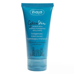 Ziaja GdanSkin, woda&skóra, kolagenowy krem na noc wygładzający zmarszczki, 50 ml