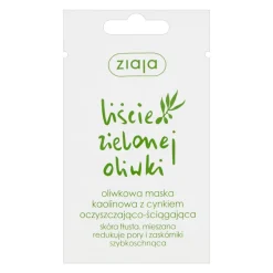 Ziaja Liście Zielonej Oliwki, oliwkowa maska kaolinowa z cynkiem, oczyszczająco-ściągająca, 7 ml