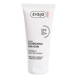 Ziaja Med Kuracja Ochronna UVA+UVB, matujący krem do twarzy, cera tłusta i mieszana, SPF 50+, 50 ml