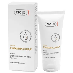 Ziaja Med, Kuracja z witaminą C + HA/P, krem głęboko regenerujący na noc, 50 ml