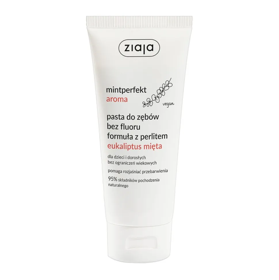 Ziaja Mintperfekt Aroma, pasta do zębów bez fluoru z perlitem, eukaliptus mięta, 100 ml