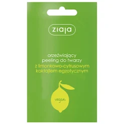 Ziaja, orzeźwiający peeling do twarzy z limonkowo-cytrusowym koktajlem egzotycznym, 7 ml