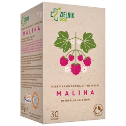 ZIELNIK DOZ Malina, herbatka owocowa z hibiskusem, 30 saszetek