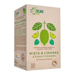 ZIELNIK DOZ Mięta & Limonka & Zioła Cytrynowe, aromatyzowana herbatka ziołowo-owocowa, 2g x 30 szt.