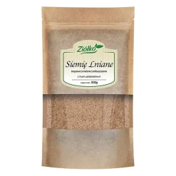 Ziółko, siemię lniane brązowe mielone odtłuszczone, 500 g