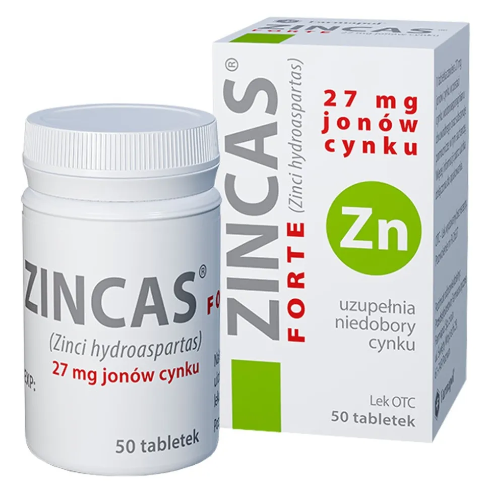 Zincas forte, 27 mg jonów cynku, tabletki, 50 szt.