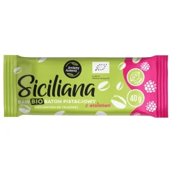 Zmiany Zmiany, Baton Siciliana BIO pistacjowy z malinami, 40 g