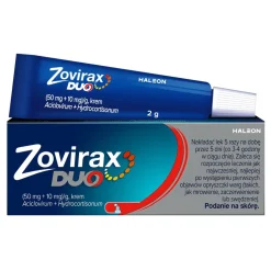 Zovirax Duo, 50 mg + 10 mg, krem na skórę, 2 g